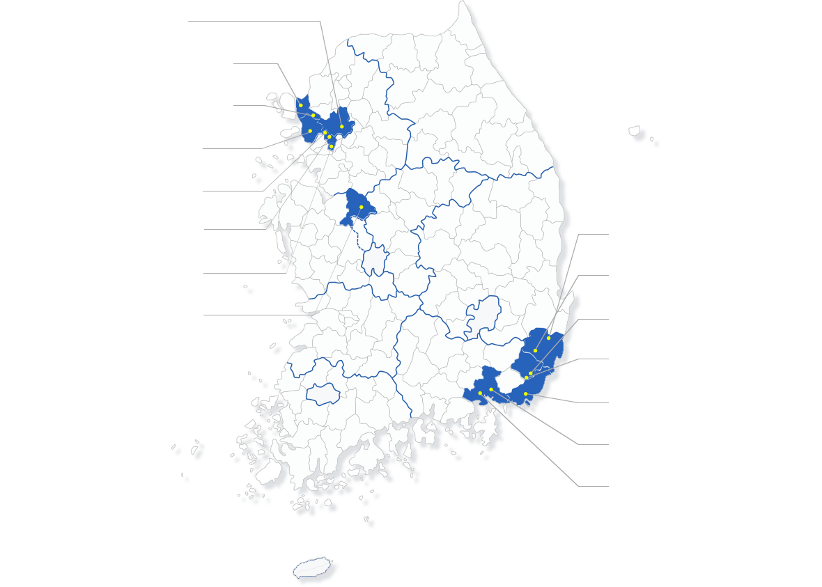 지역별 소개 지도